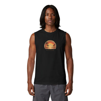 Sunset Palm Tank Top – 'De59 active' Beach Vibes Muscle Tee