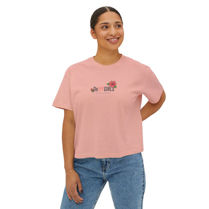 Women's Boxy Tee — 'De59  HIBISCUS  LOVE