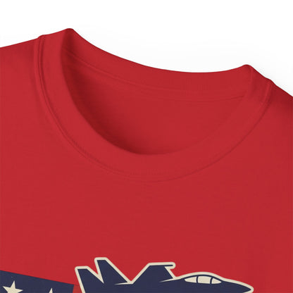 De59 Jet Fighter Tee — American Flag Military Aviation T‑Shirt