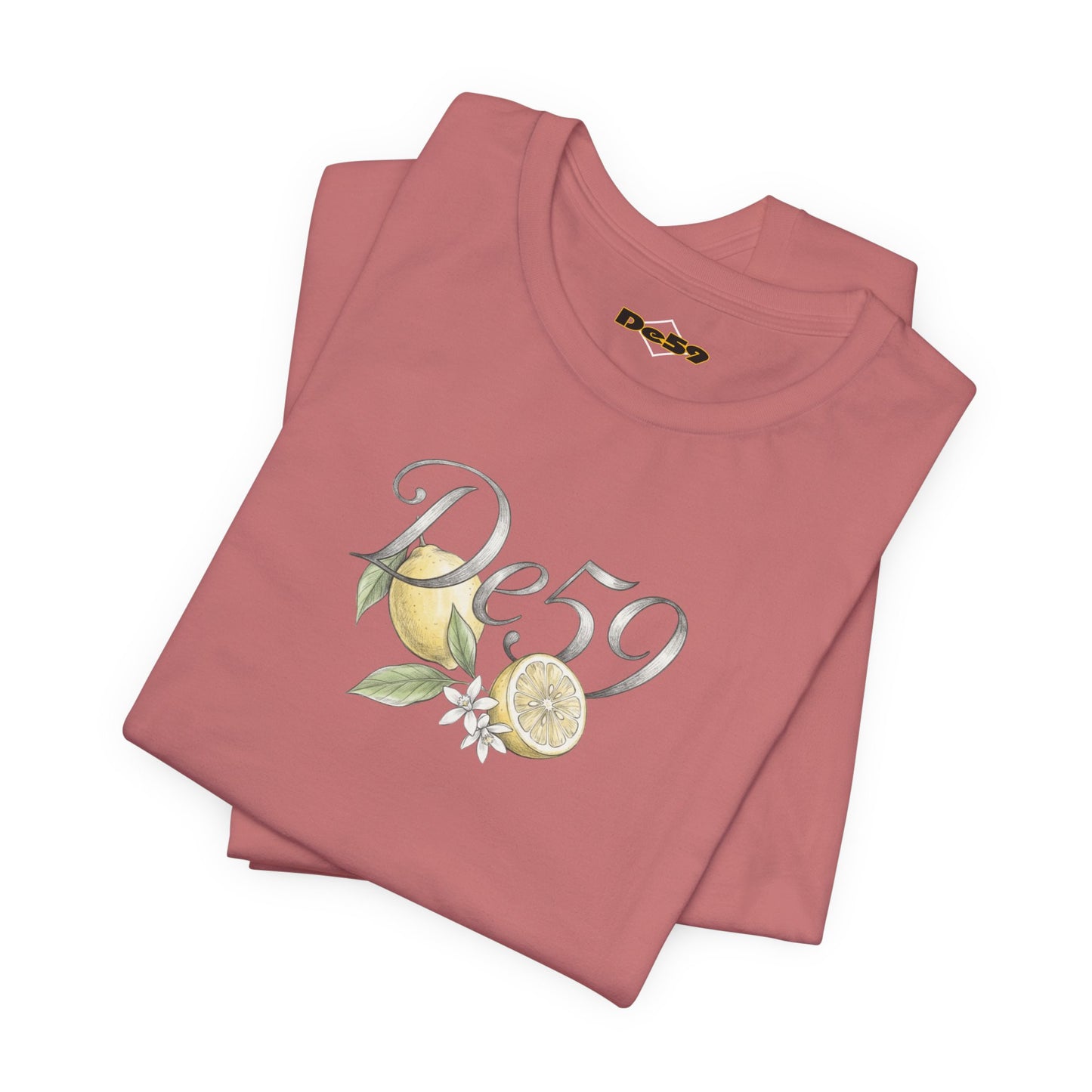 Lemon Blossom Tee — 'De59' Floral Graphic T-Shirt