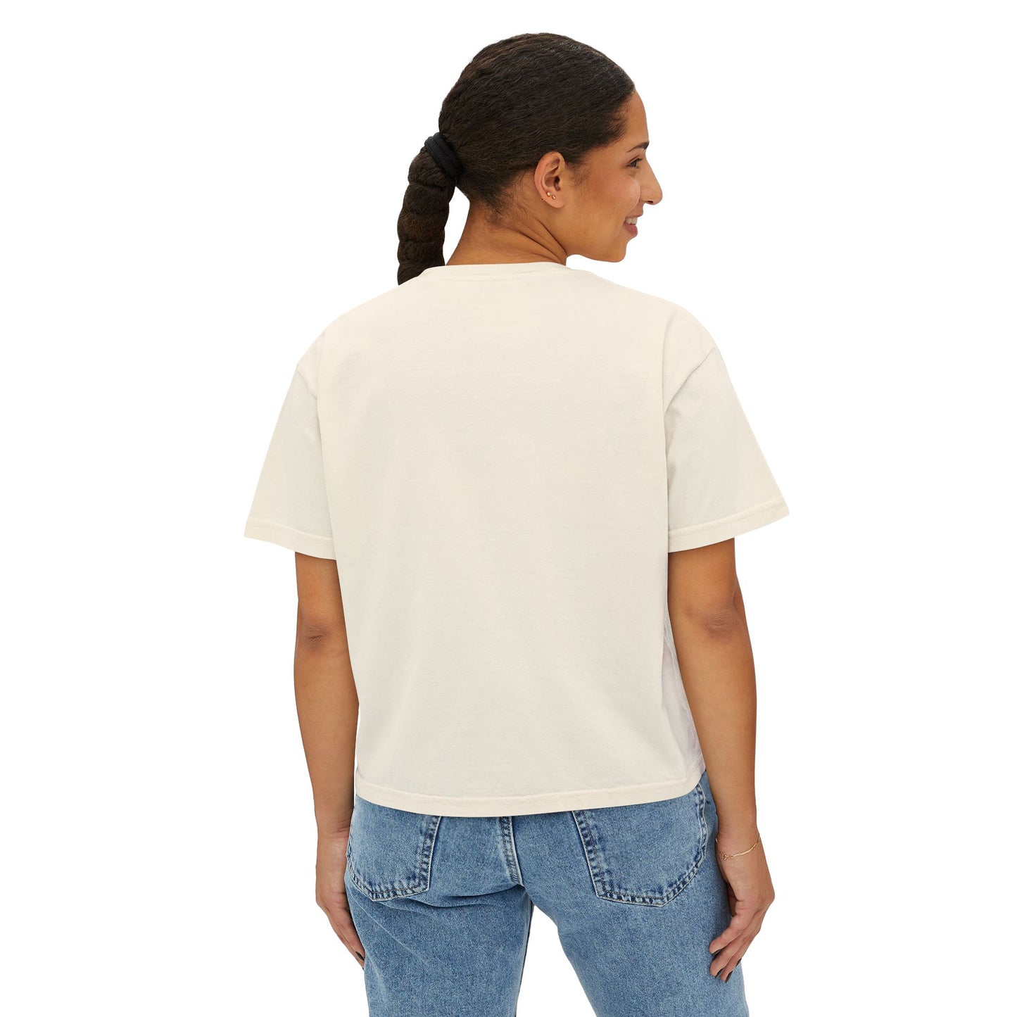 Retro Stripe Boxy Tee — Women's Vintage-Inspired Crop T-Shirt